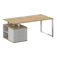 Стол руководителя с опорной тумбой , левый SHIFT SK.SRT-180 (L) 1800*904*753